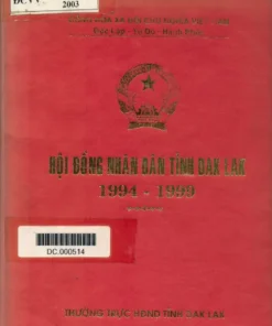 Sách Hội đồng nhân dân tỉnh Đắk Lắk 1994-1999